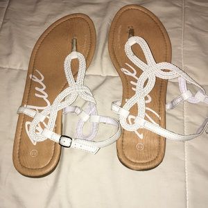 White sandals